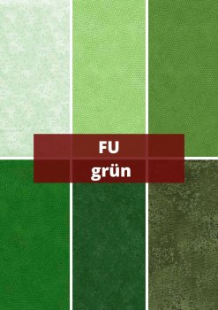 6 verschiedene Stoffe - Falsche Unis grün